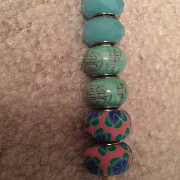 10 stringing beads, approx 1/2” in diameter-bl/gem - Picture 4 of 5